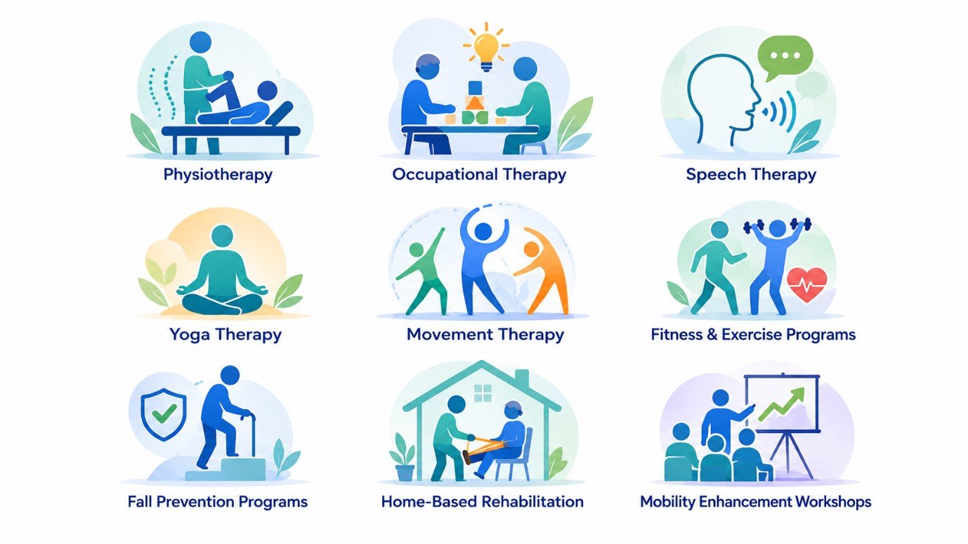 Therapy and Rehabilitation Services Infographic